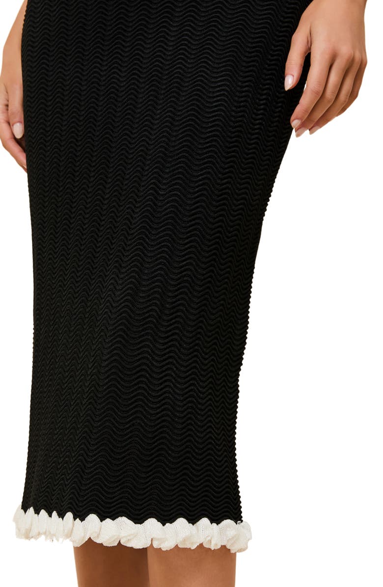 Solid & Striped The Diana Midi Sweater Skirt, Alternate, color, Noir