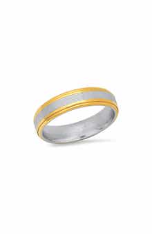 HMY JEWELRY Men's Two-Tone Ring