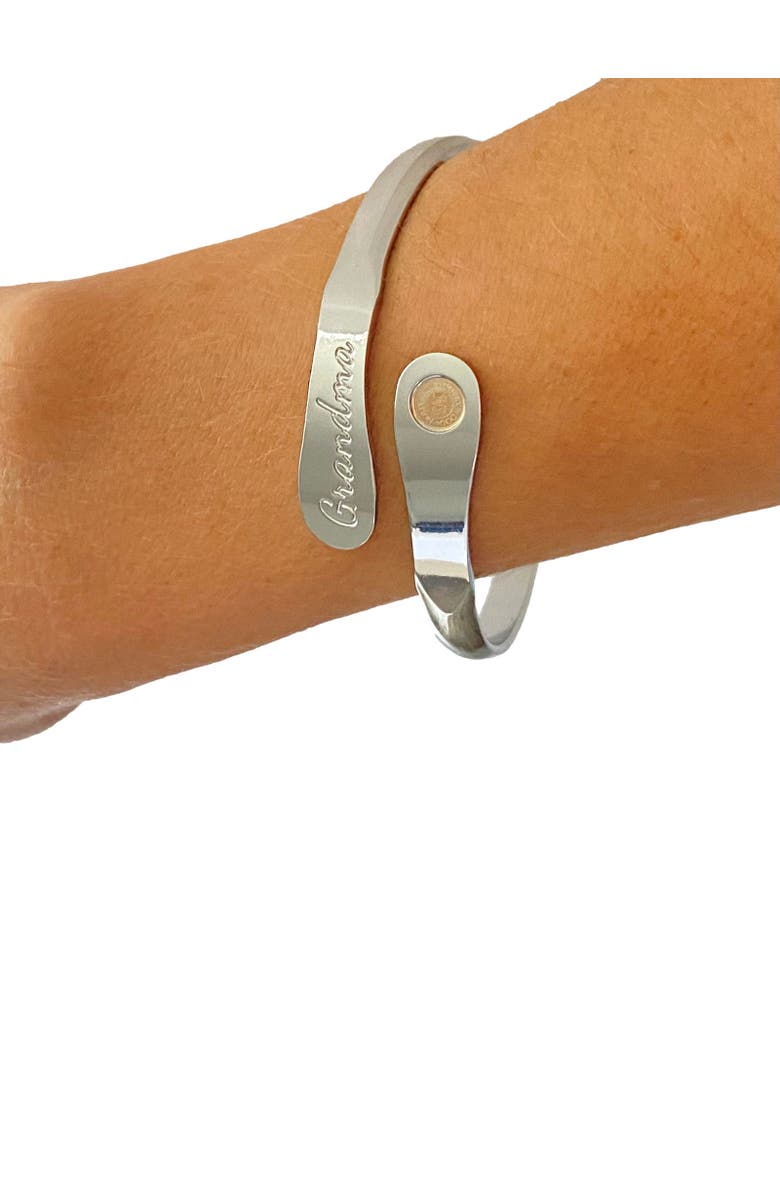 Hollywood Sensation Grandma Bracelet Engraved, Alternate, color, Silver