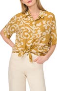 Halogen® Tie Front Sleeve Top