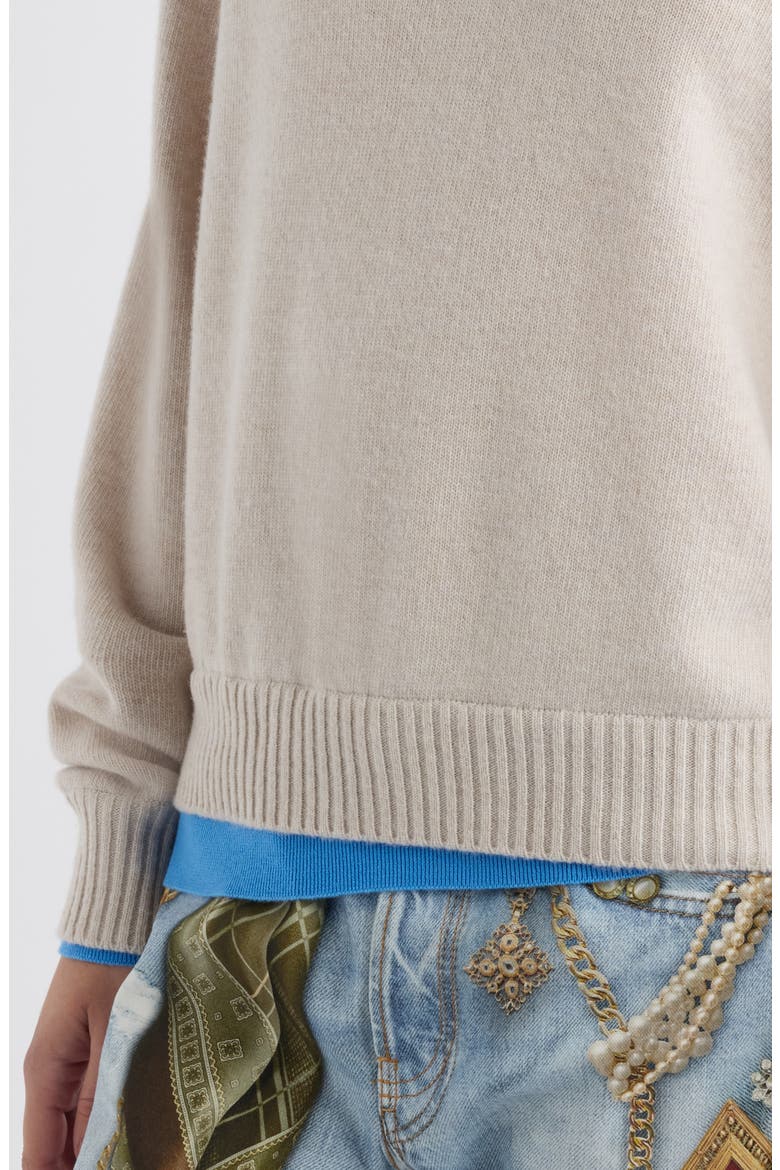 Kaschar Layered Sweater, Alternate, color, DIRTY WHITE