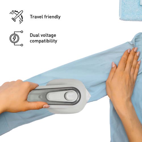 Pursonic Travel Ready Fabric Care Trio Steamer, Mini Iron, & Lint Remover In White
