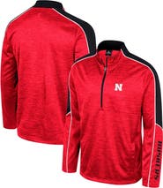 COLOSSEUM Men's Colosseum Red Nebraska Huskers Marled Half-Zip Jacket
