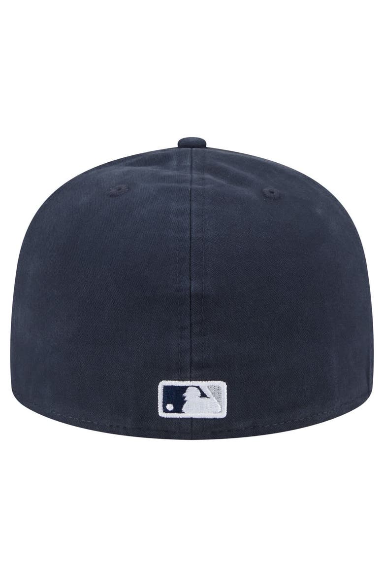 Men's New Era  Navy New York Yankees Championship Side Flag A-Frame 59FIFTY Fitted Hat, Alternate, color, Navy