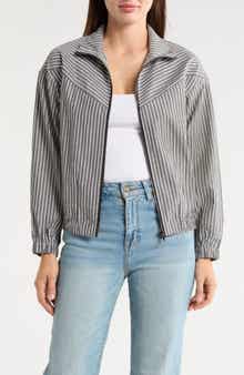 PATRIZIA LUCA Pinstripe Bomber Jacket