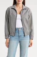 PATRIZIA LUCA Pinstripe Bomber Jacket