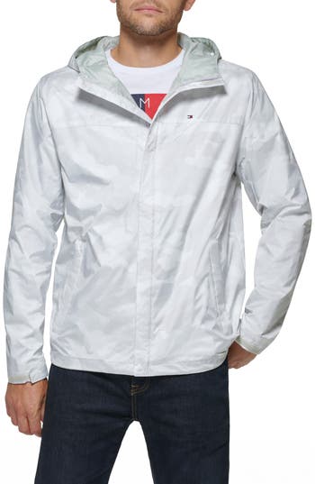 Tommy Hilfiger Hooded Rain Slicker Jacket In Multi