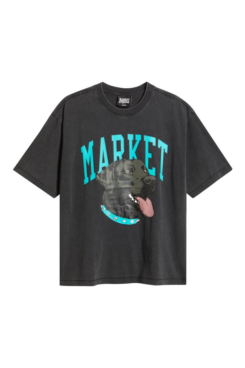 Black Lab Arc Graphic T-Shirt, Alternate, color, BLACK