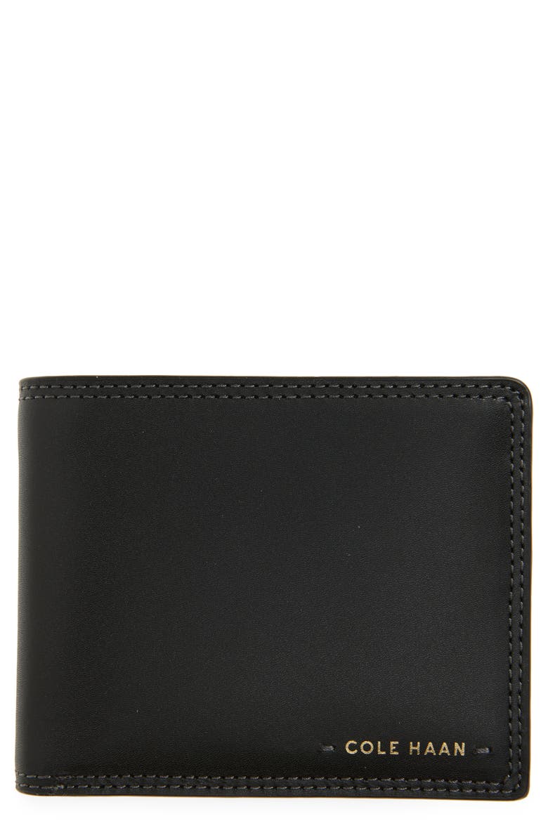 Cole Haan Logo Leather Bifold Wallet, Main, color,