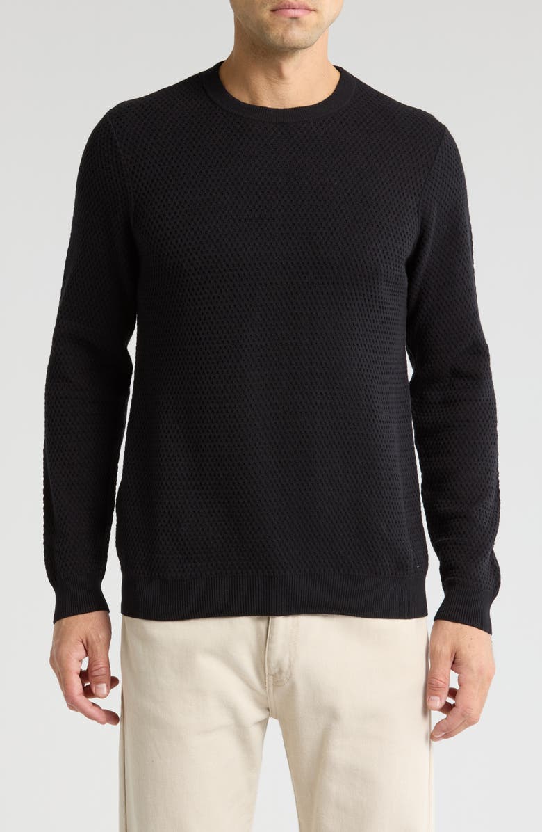 14th & Union Texture Stitch Crewneck Sweater, Main, color,