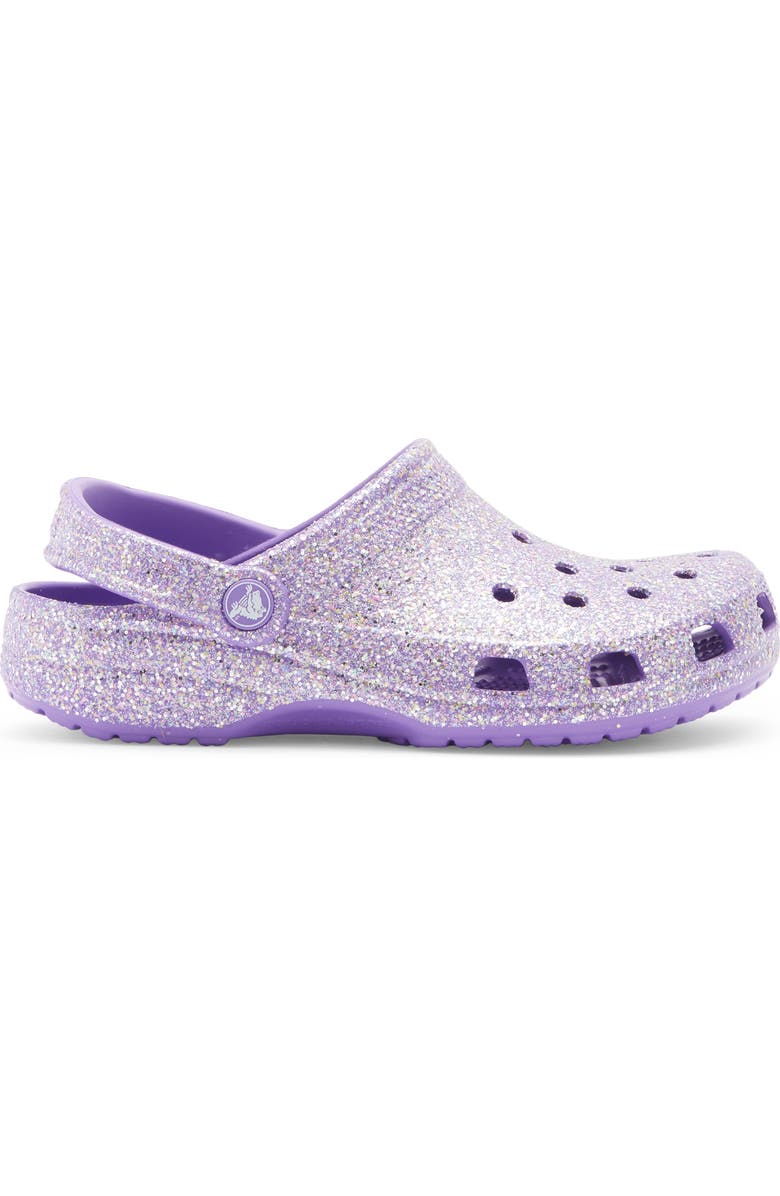 CROCS Kids' Classic Glitter Clog, Alternate, color, Purple