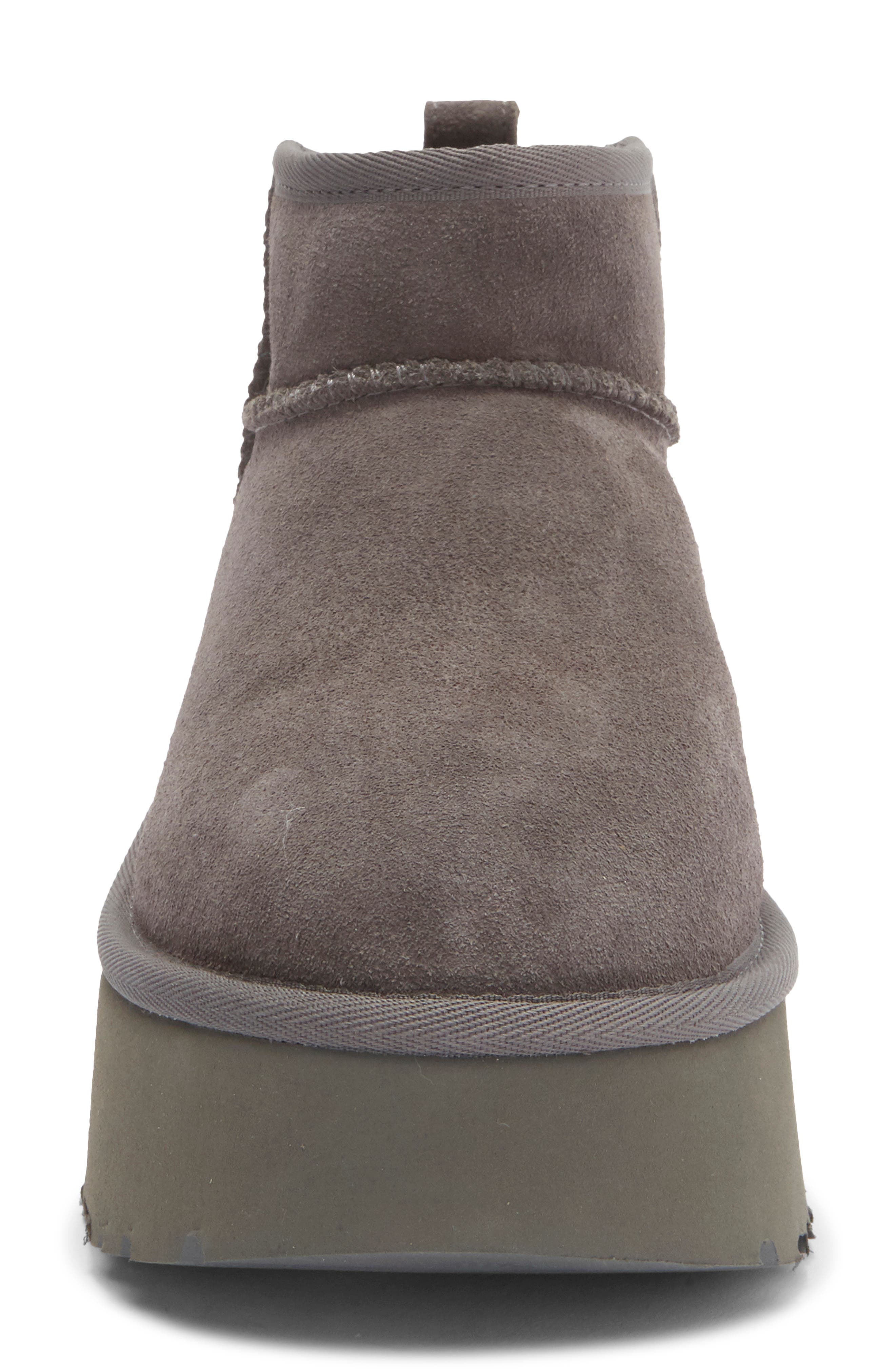 UGG<sup>®</sup> Classic Ultra Mini New Heights Platform Boot, Alternate, color, Charcoal