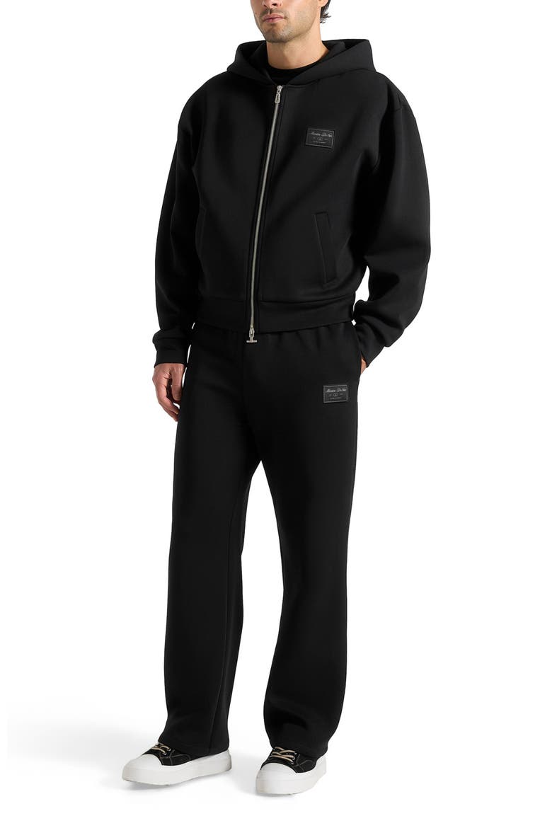 Avery Unisex Neoprene Relaxed fit Sweatpants, Alternate, color, Black