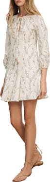 Veronica Beard Ollian Floral Cotton & Silk Minidress
