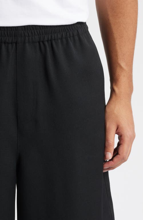 Frame Men's Wool Relaxed Fit Pull-on Shorts In Black