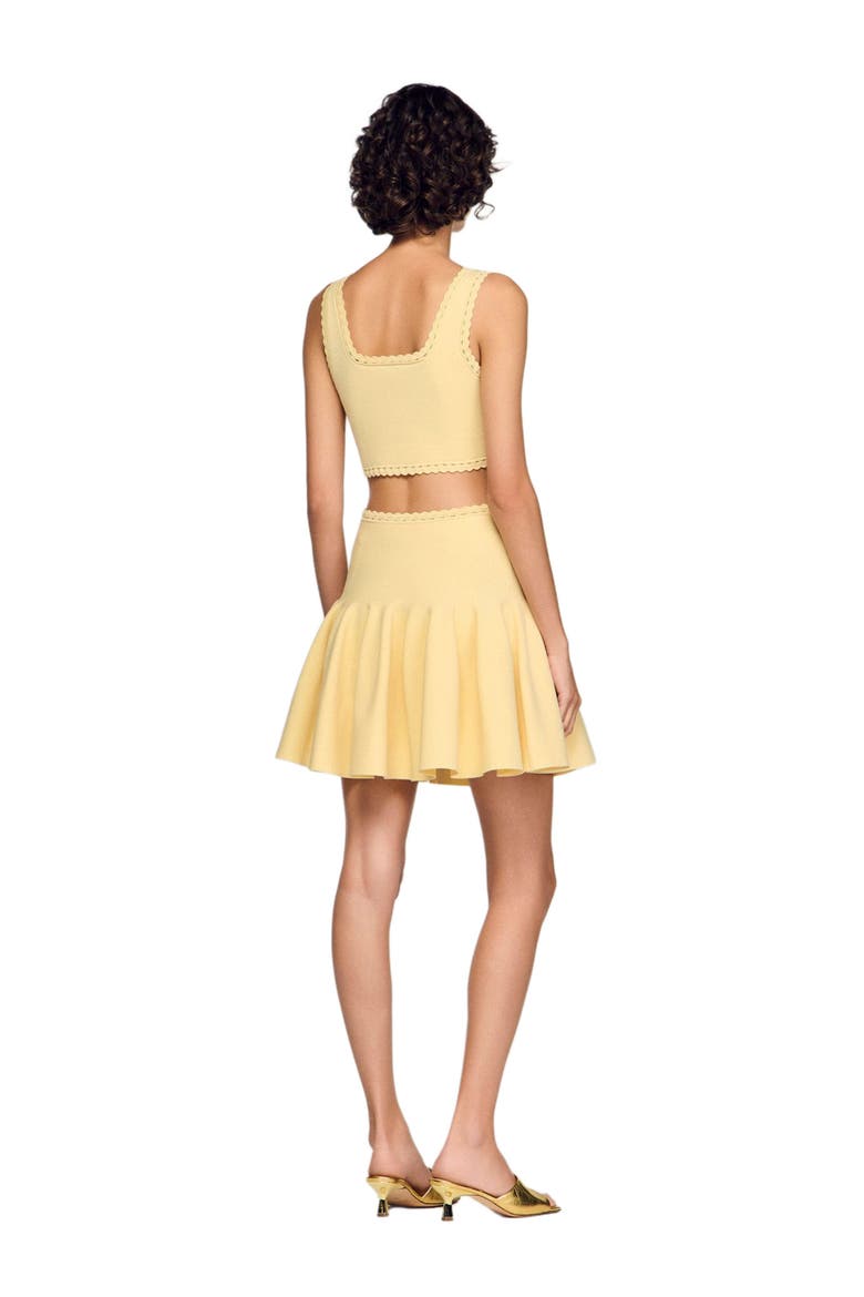 Knit crop top, Alternate, color, Butter