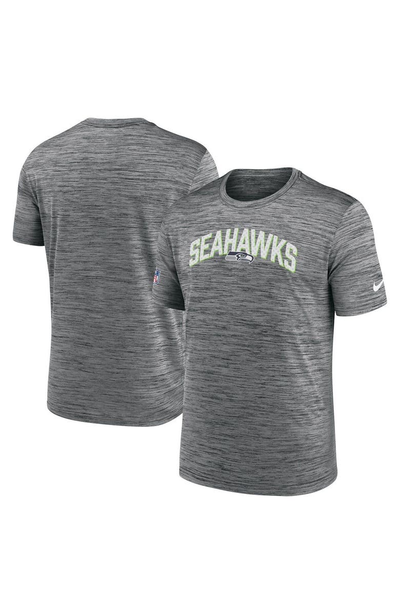 Nike Men's Nike Gray Seattle Seahawks Sideline Velocity Athletic Stack Performance T-Shirt, Alternate, color,