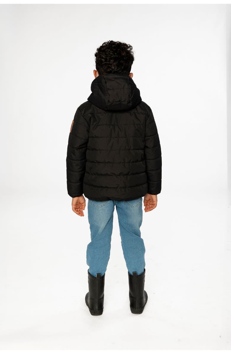 Deux par Deux Insulating Quilted Mid-Season Hooded Zip Jacket, Alternate, color,
