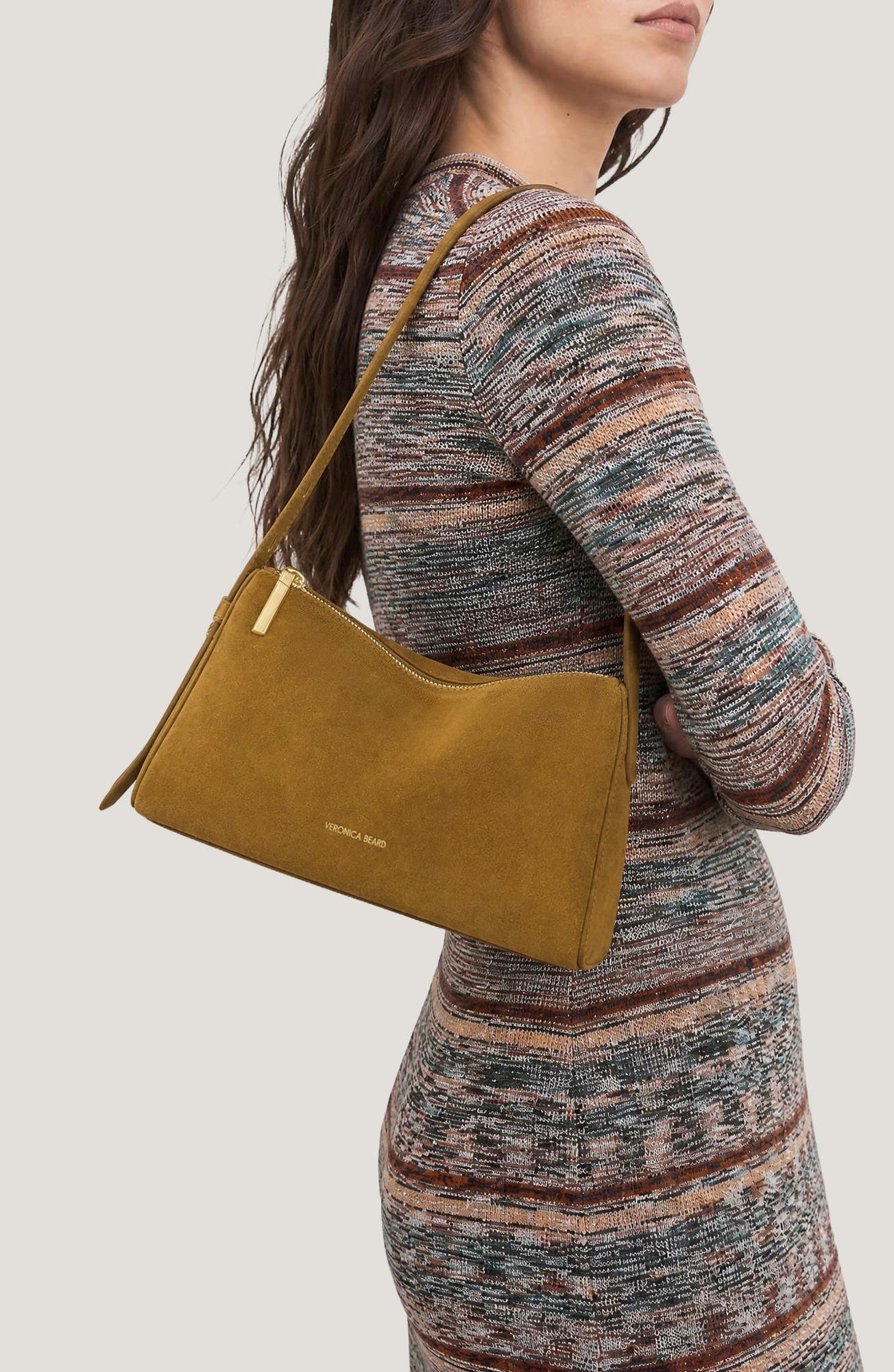 Prism Suede Shoulder Bag, Alternate, color, ACORN