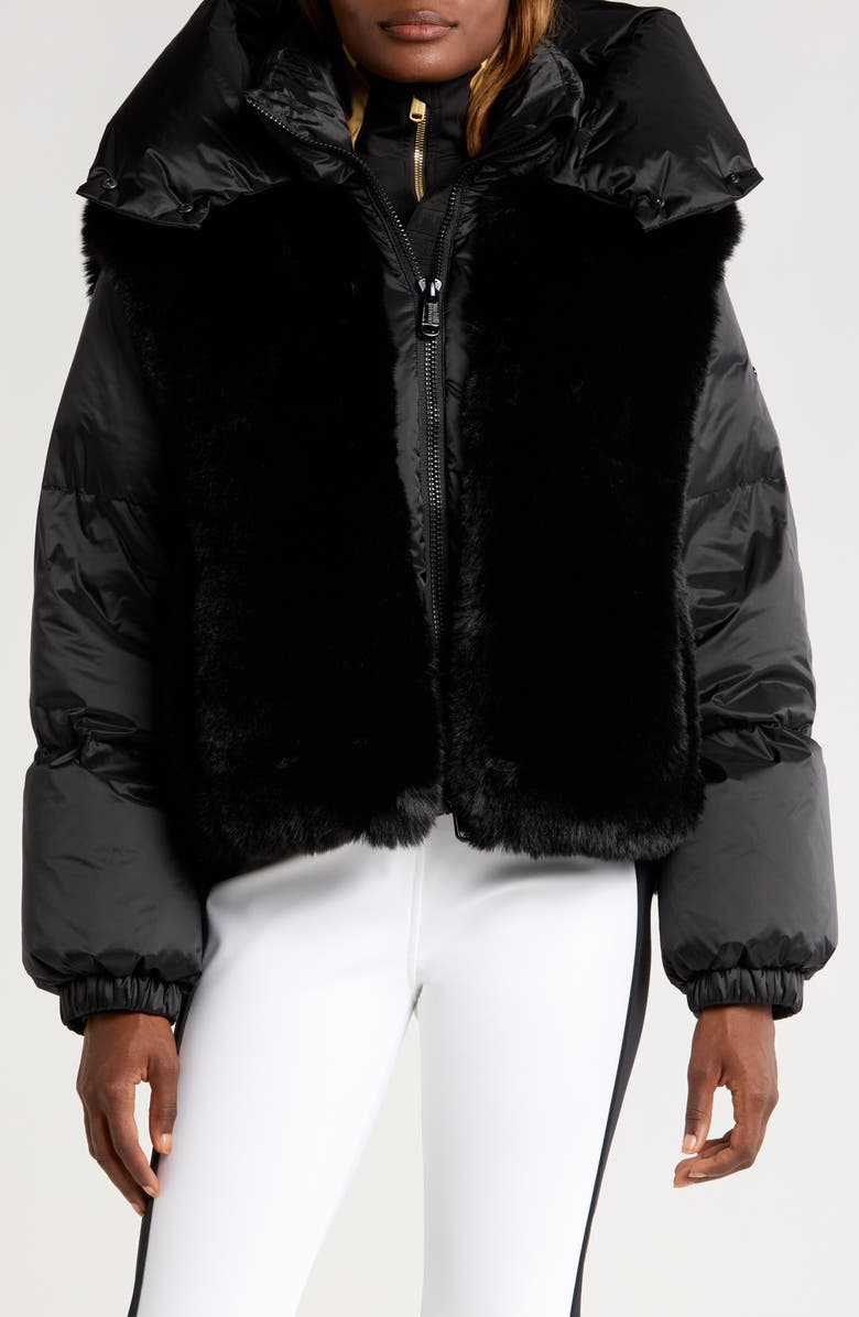 Goldbergh La Reine Mixed Media Down Ski Jacket, Main, color,