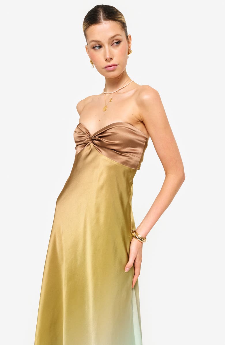 CAMI NYC Aveiro Strapless Silk Dress, Alternate, color,