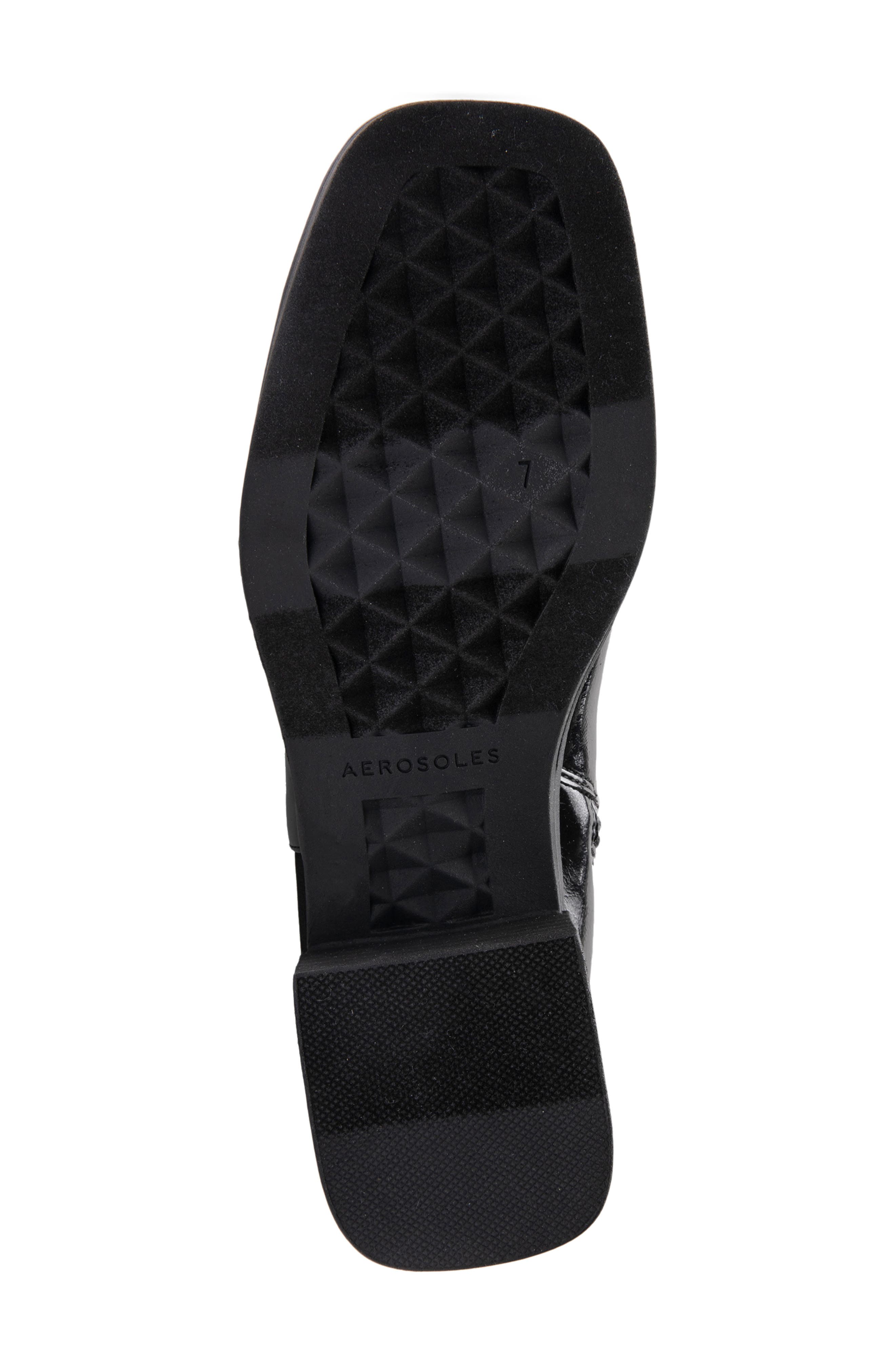 Aerosoles Daria Knee High Boot, Alternate, color, Black Patent Crinkled Faux