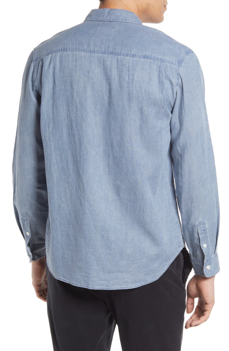 Rails Mykonos Linen Blend Button-Up Shirt, Alternate, color, 