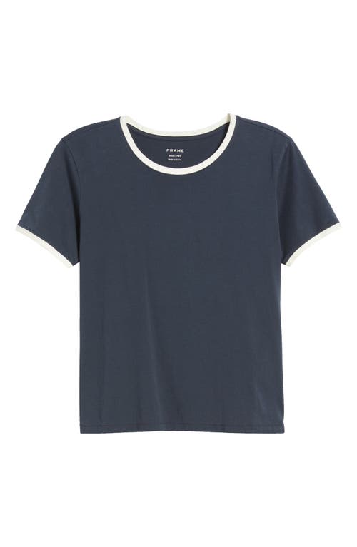 Frame The Ringer Baby Tee In Navy Multi