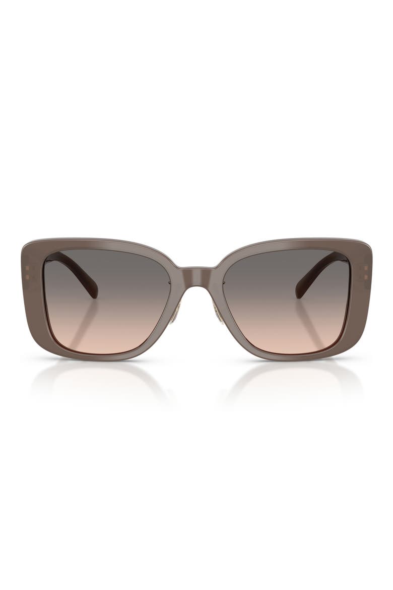 54mm Gradient Square Sunglasses, Main, color, MILKY GRAPHITE / GREY SAND
