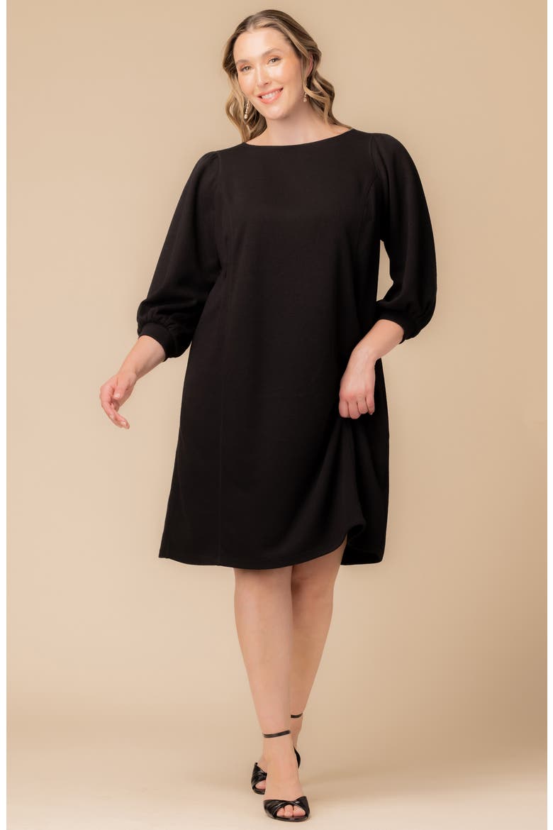 Madison Long Sleeve Sweater Dress, Alternate, color, BLACK NOIR