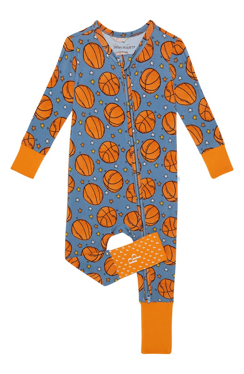 Posh Peanut Slam Dunk Fitted Convertible One-Piece Pajamas, Main, color, 