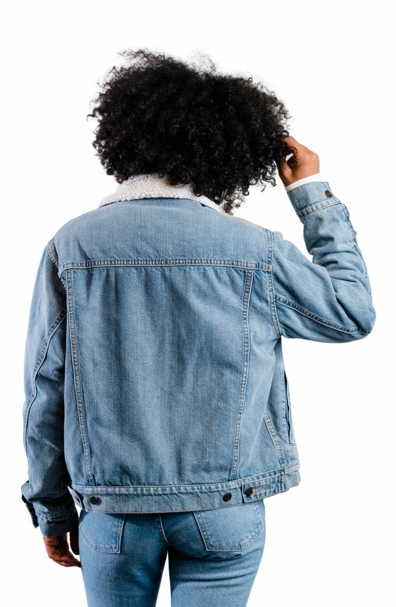 ABLE Shannon Trucker Denim Jacket, Alternate, color, 