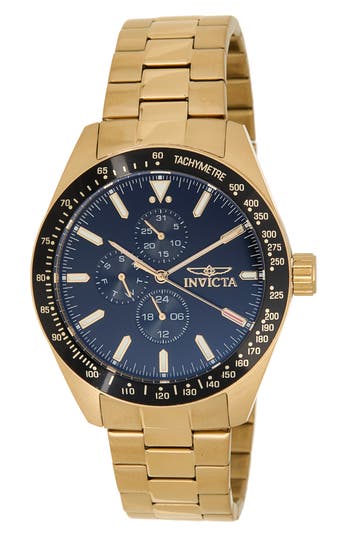 Invicta Aviator Two-tone Quartz Bracelet Watch, 45mm X 12mm