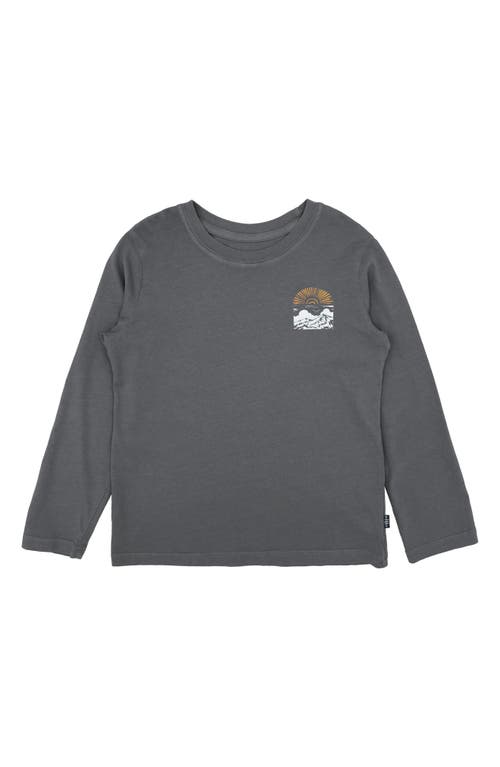 Feather 4 Arrow Kids' Outside Long Sleeve Graphic T-Shirt in Charcoal 