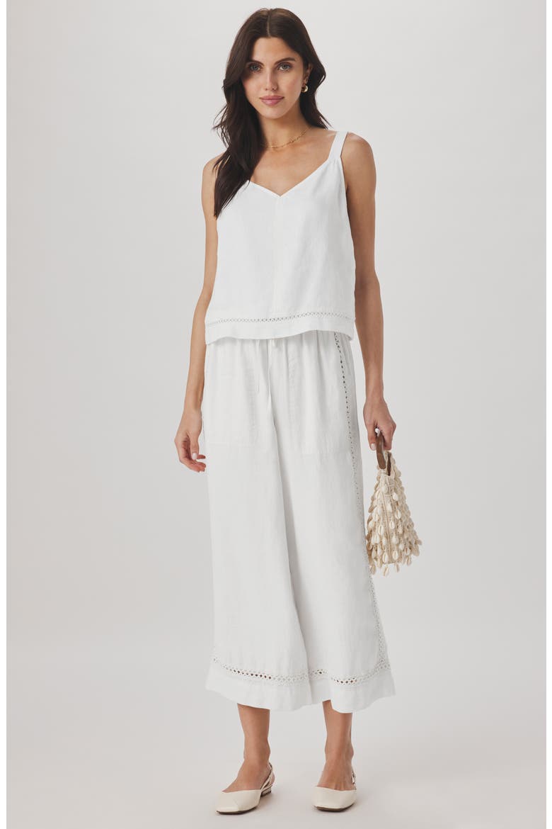 Stella Linen Tank, Alternate, color, WHITE