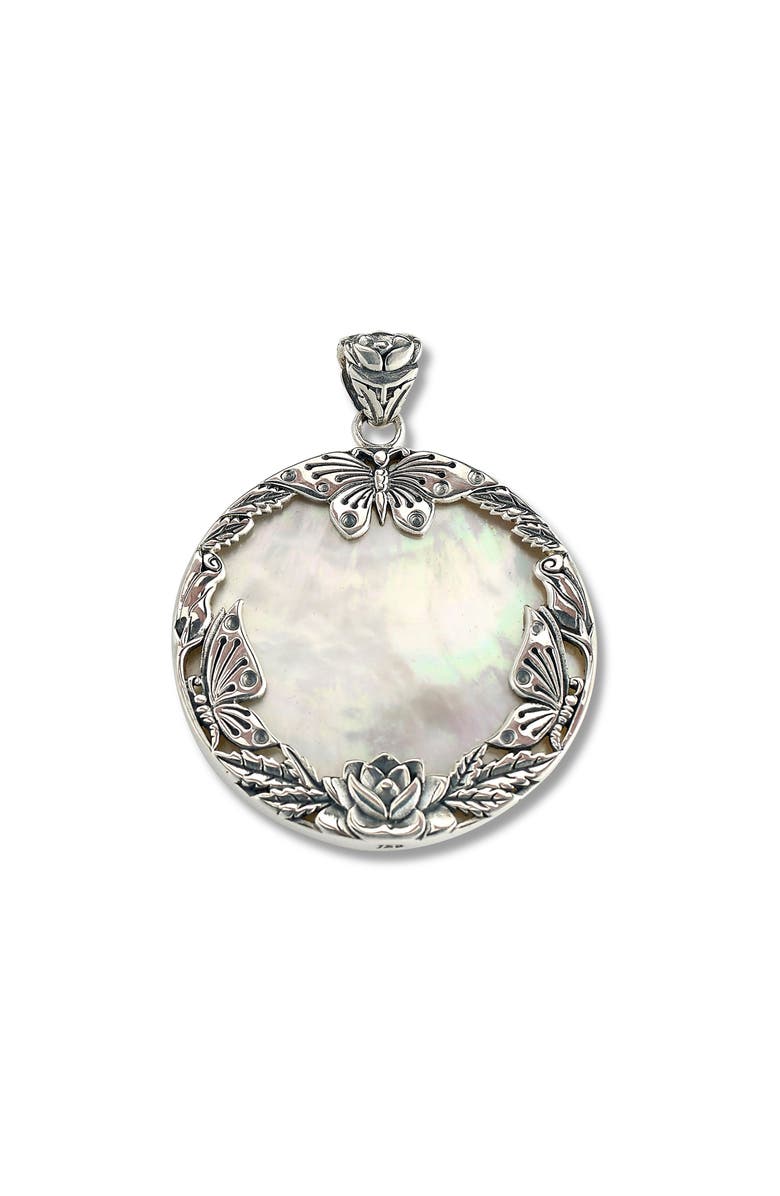 SAMUEL B. Sterling Silver & Mother-of-Pearl Pendant, Main, color, White