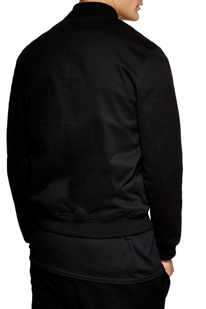 Classic Fit Bomber Jacket, Alternate, color, BLACK