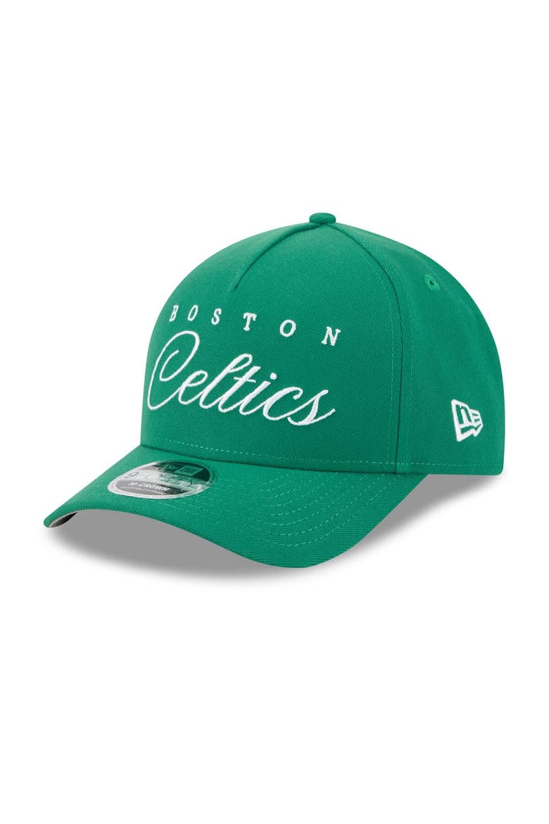 Men's New Era Kelly Green Boston Celtics 2025 NBA Draft M-Crown A-Frame 9FORTY Adjustable Hat, Alternate, color, Kelly Green