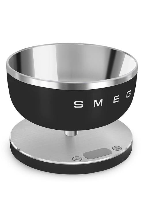 Smeg Contemporary Digital Rechargeable Kitchen Scale In Matte Black