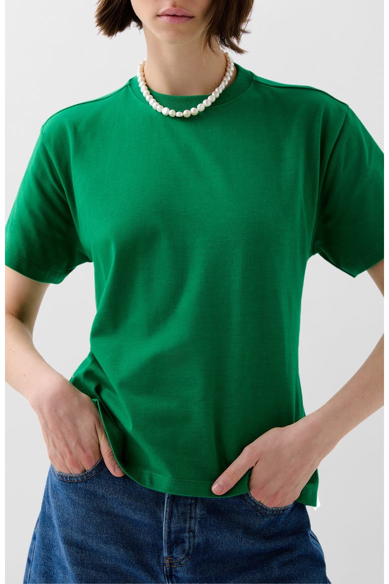 Back Knot Tee, Main, color, Green