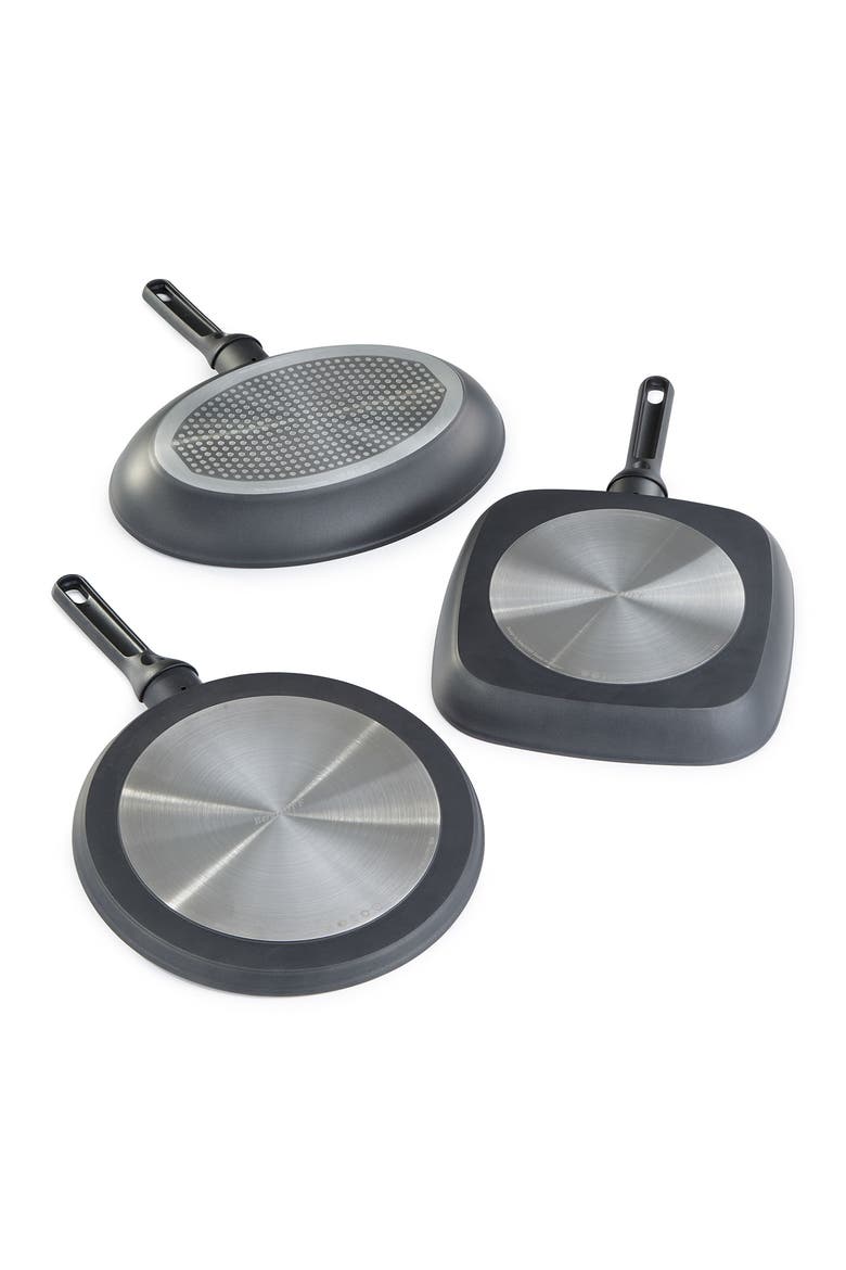 Dina Helix 3-Piece Cookware Set, Alternate, color, BLACK