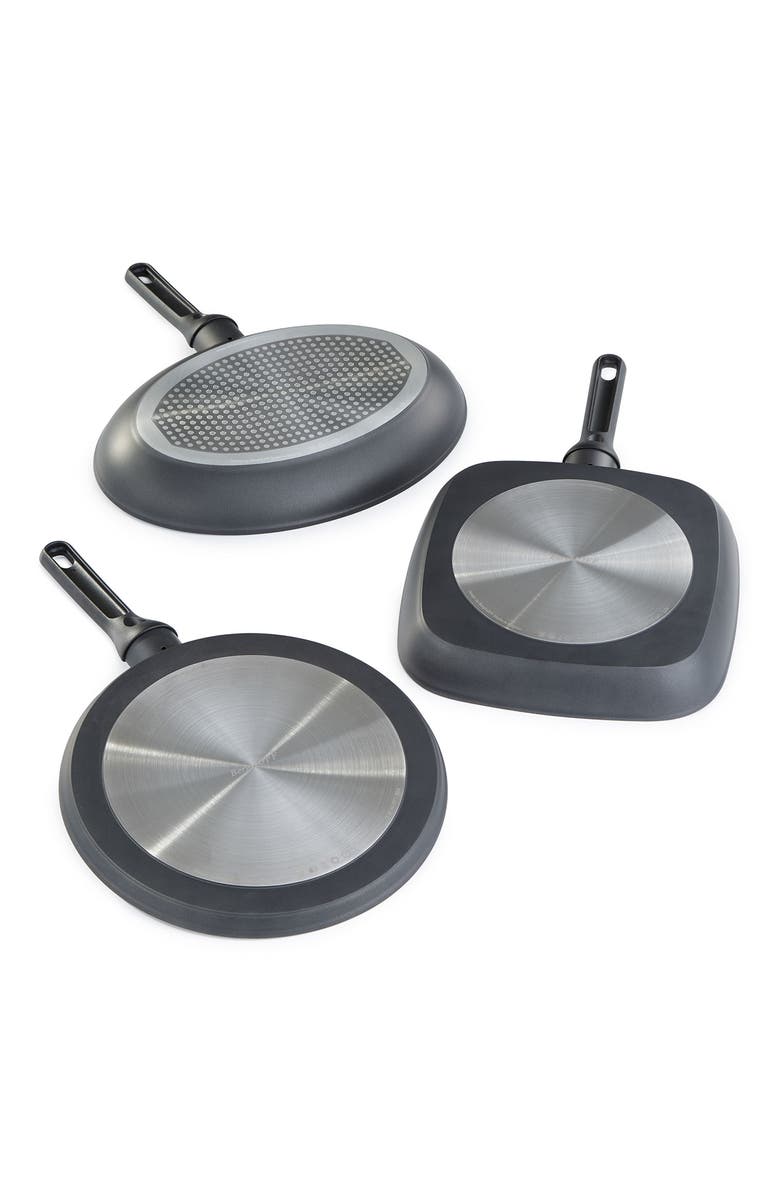 BergHOFF Dina Helix 3-Piece Cookware Set, Alternate, color, Black