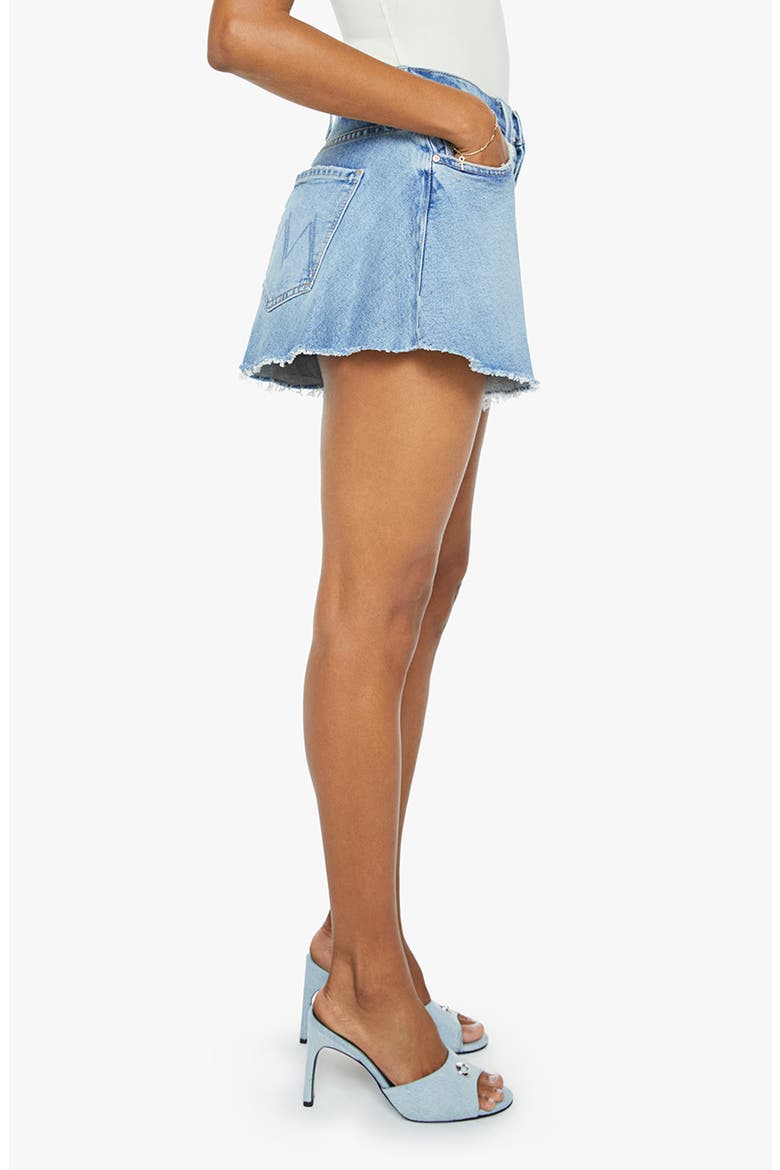 The Flutter Fray Hem Denim Shorts, Alternate, color, I CONFESS