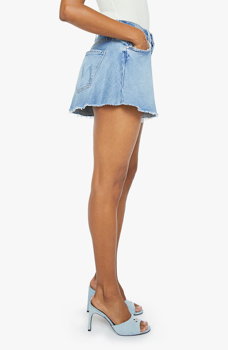 MOTHER The Flutter Fray Hem Denim Shorts, Alternate, color, I Confess