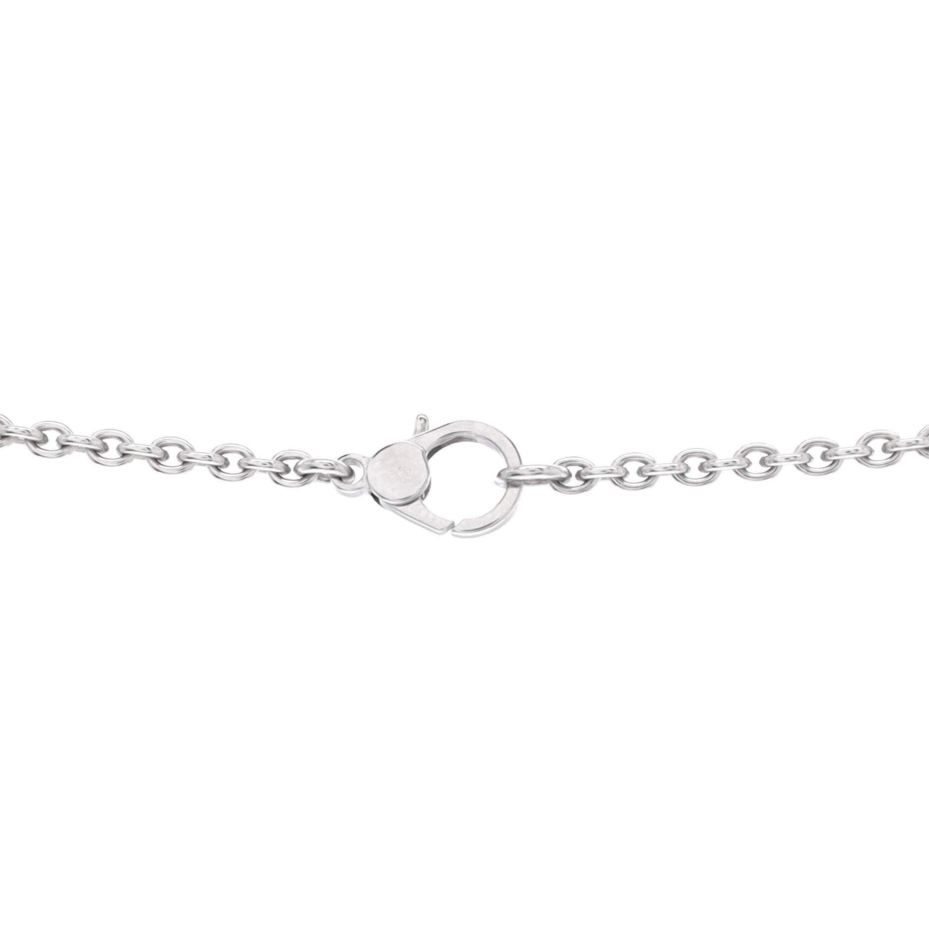 Finesse Lariat Necklace 18K White Gold and Diamonds, Alternate, color, Metallic Silver