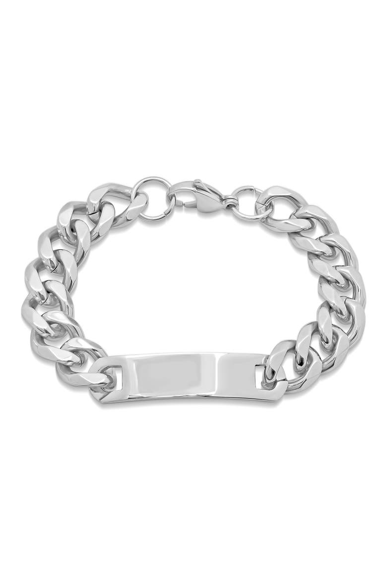 Stainless Steel ID Bracelet, Main, color, METALLIC