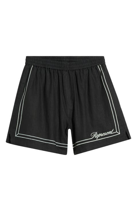 Border Stripe Cotton Shorts