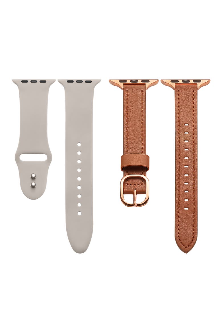 Assorted 2-Pack Apple Watch® Watchbands, Main, color, BROWN / STARBURST