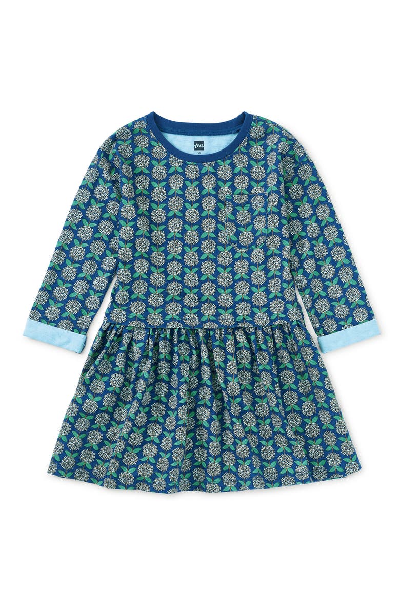 Printed Pocket Play Dress, Main, color, Hydrangeas