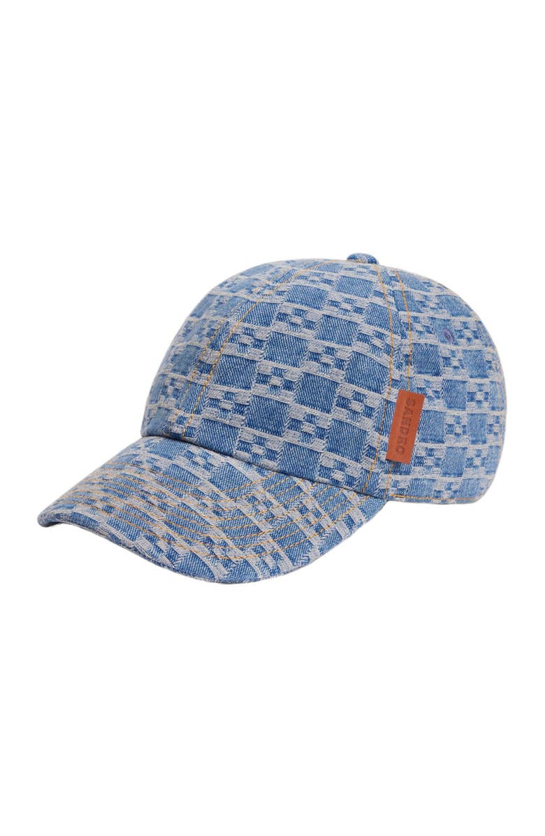 SANDRO Denim cap with cross motif, Alternate, color, Blue
